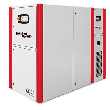 Rotary screw compressor ESM 23 Left Side View_integrated