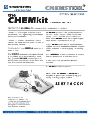 le kit de pièces détachées pour l'acier chimique