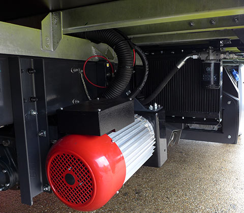 utility vehicle on board power underfloor compressors