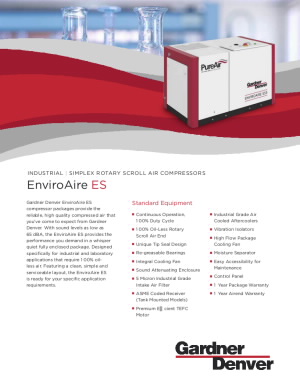 enviroaire-es-series-oil-free-rotary-scroll-compressor-simplex-brochure