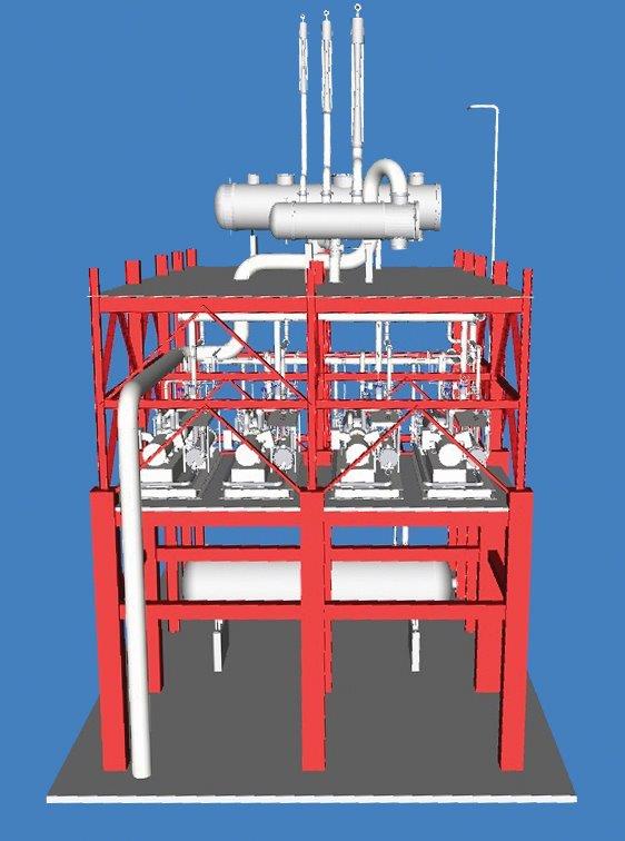 CAD 3D de la Torre CDU/VDU para BPCL
