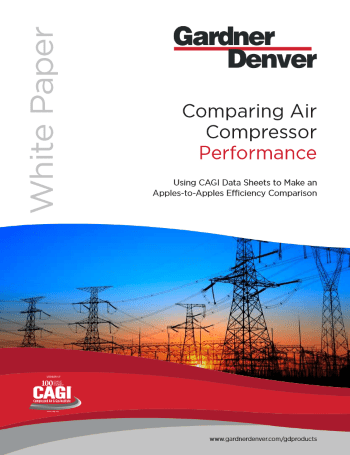 CAGI Data Sheets should not be considered an all-encompassing feature/benefit comparison for compressors.