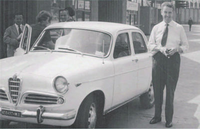 Roberto Gabbioneta, founder of Garo standing next to a car