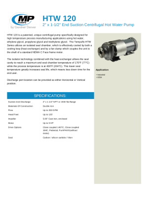 htw-120-high-temp-end-suction-centrifugal-pump