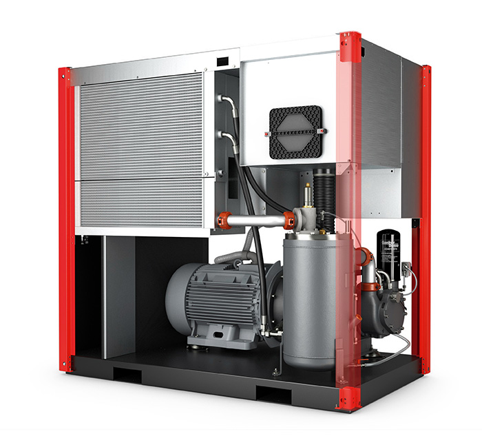 inside 55 to 75 kW screw air compressor