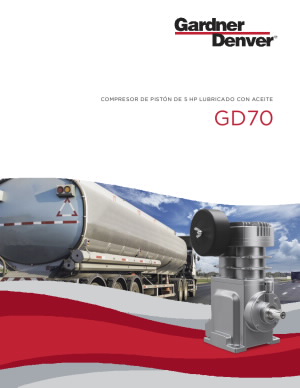 GD70 Oil-Lubricated Piston Compressor Brochure - Spanish
