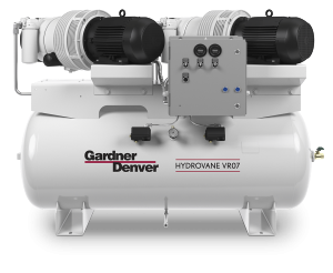 Gardner Denver VR07 duplexní horizontální rotační lamelový vzduchový kompresor 120gal