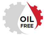 Zero Risk of Oil Contamination Oil-Free Compressor Graphic