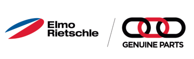 Banderoll med logotyp för äkta reservdelar